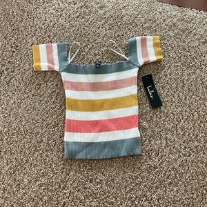 Lulus striped sweater tank top. Size medium.
